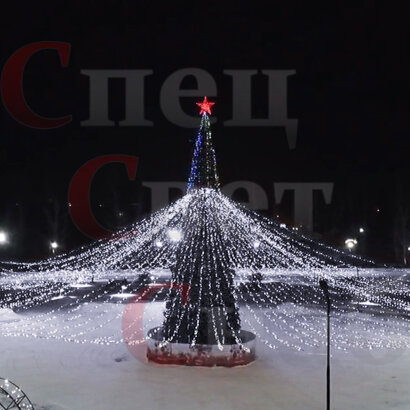 Уличное освещение - гирлянда "Звездное Небо" d=20м IP65 10м 90 нитей белый