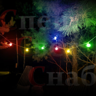 Уличная световая гирлянда Бэлт Лайт 10 м шаг 40 см Каучук черный